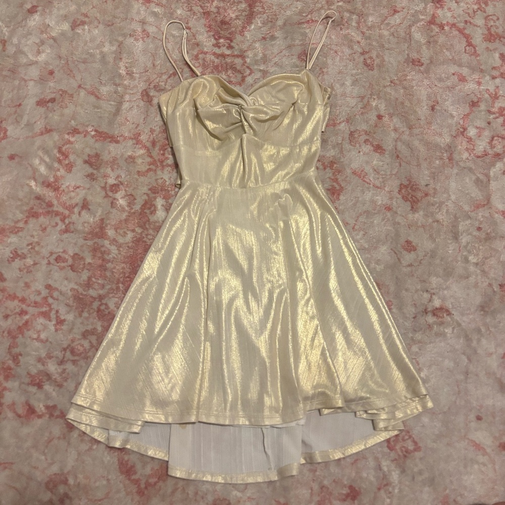 Lucy in the Sky Gold Mini Dress